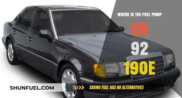 Locating the Fuel Pump on a 1992 Mercedes 190E