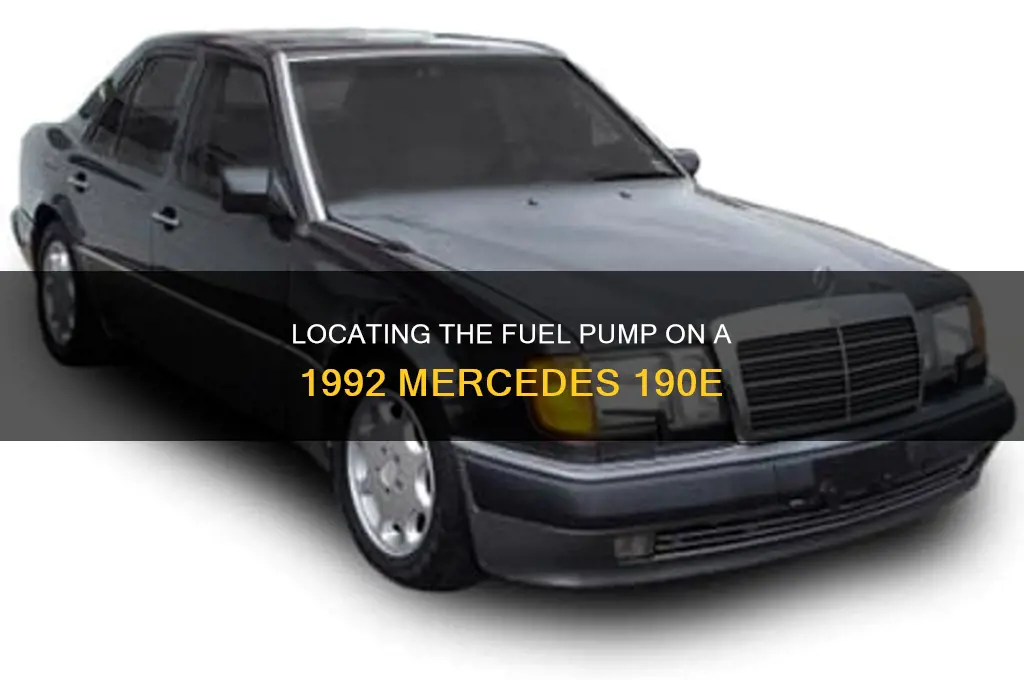 where is the fuel pump on 92 190e