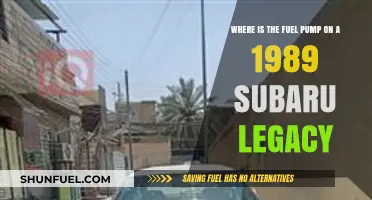 Locating the Fuel Pump on a 1989 Subaru Legacy: A Guide