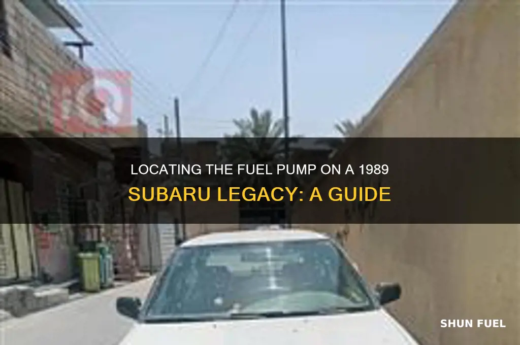 where is the fuel pump on a 1989 subaru legacy