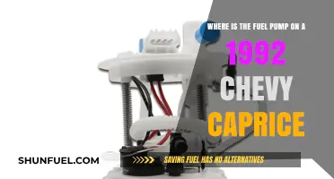 Locating the Fuel Pump on a 1992 Chevy Caprice: A Guide