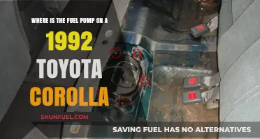 Locating the Fuel Pump in a 1992 Toyota Corolla