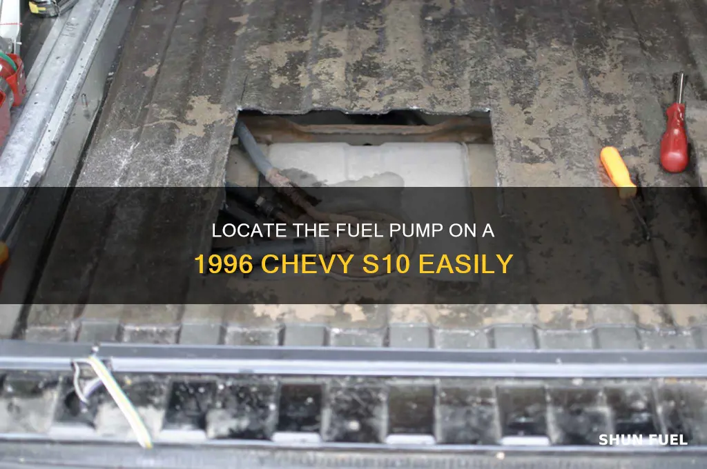 where is the fuel pump on a 1996 chevy s10