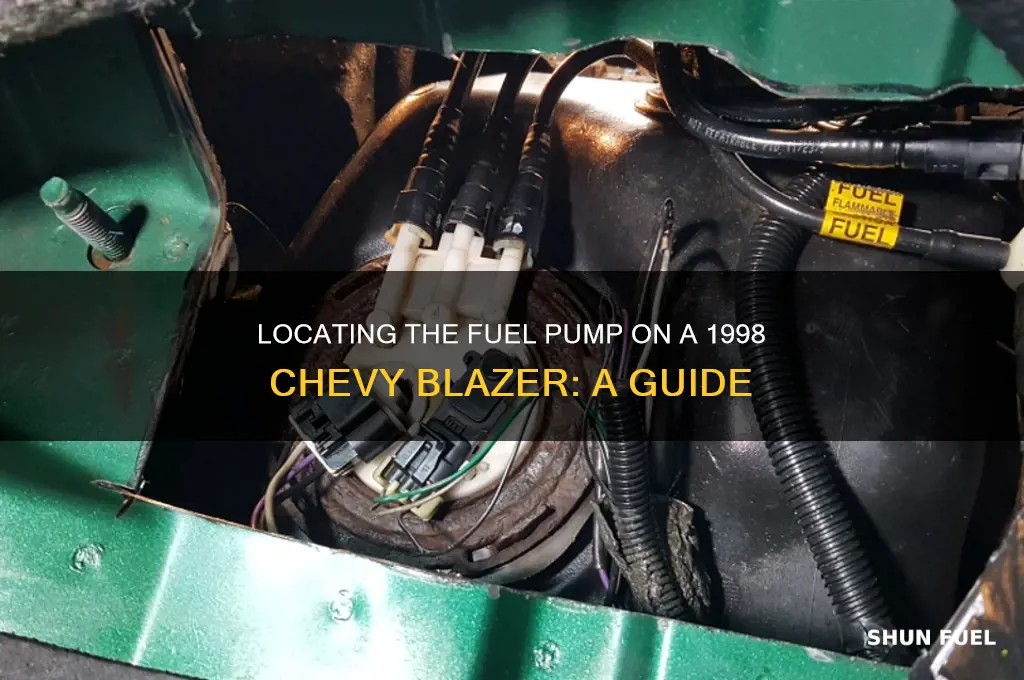 where is the fuel pump on a 1998 chevy blazer