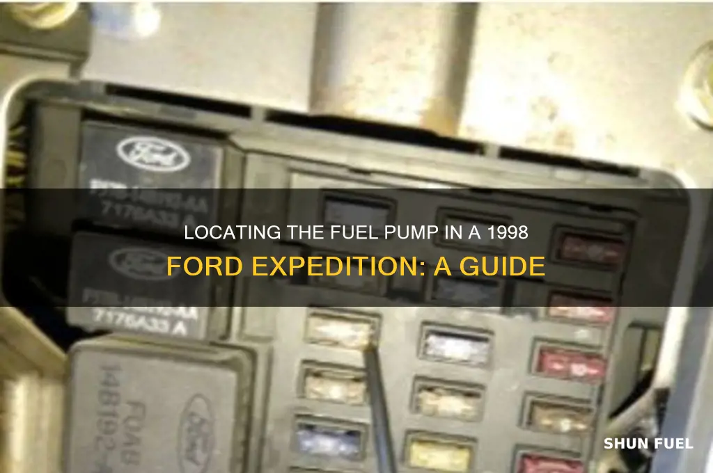 where is the fuel pump on a 1998 ford expedition