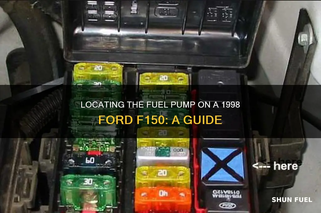 where is the fuel pump on a 1998 ford f150