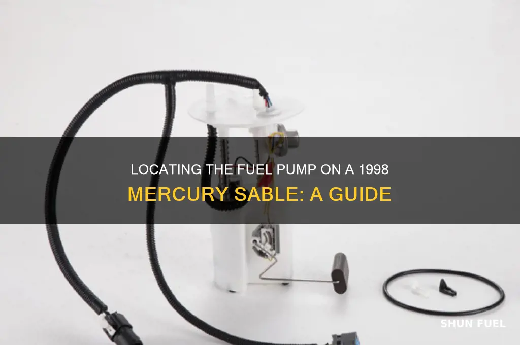 where is the fuel pump on a 1998 mercury sable