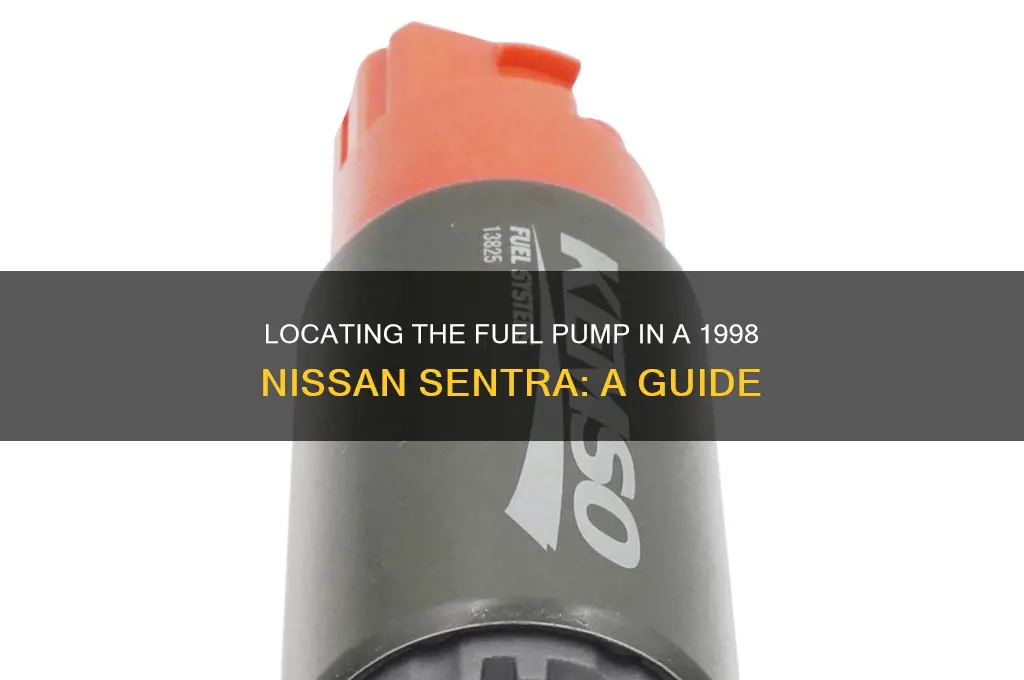 where is the fuel pump on a 1998 nissan sentra