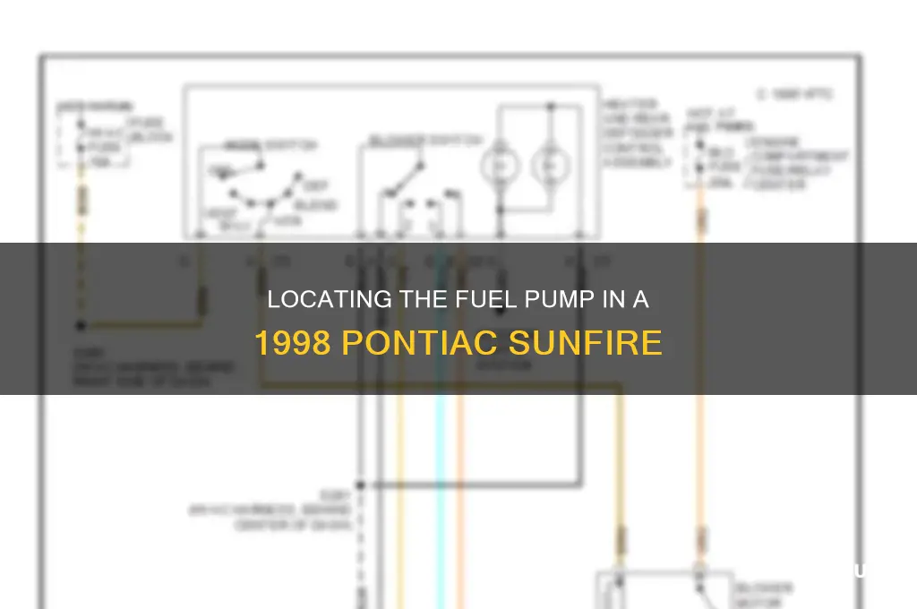 where is the fuel pump on a 1998 pontiac sunfire