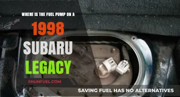 Locating the Fuel Pump in a 1998 Subaru Legacy