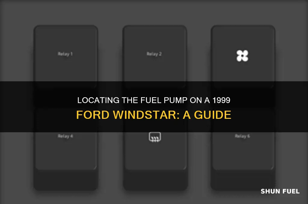 where is the fuel pump on a 1999 ford windstar