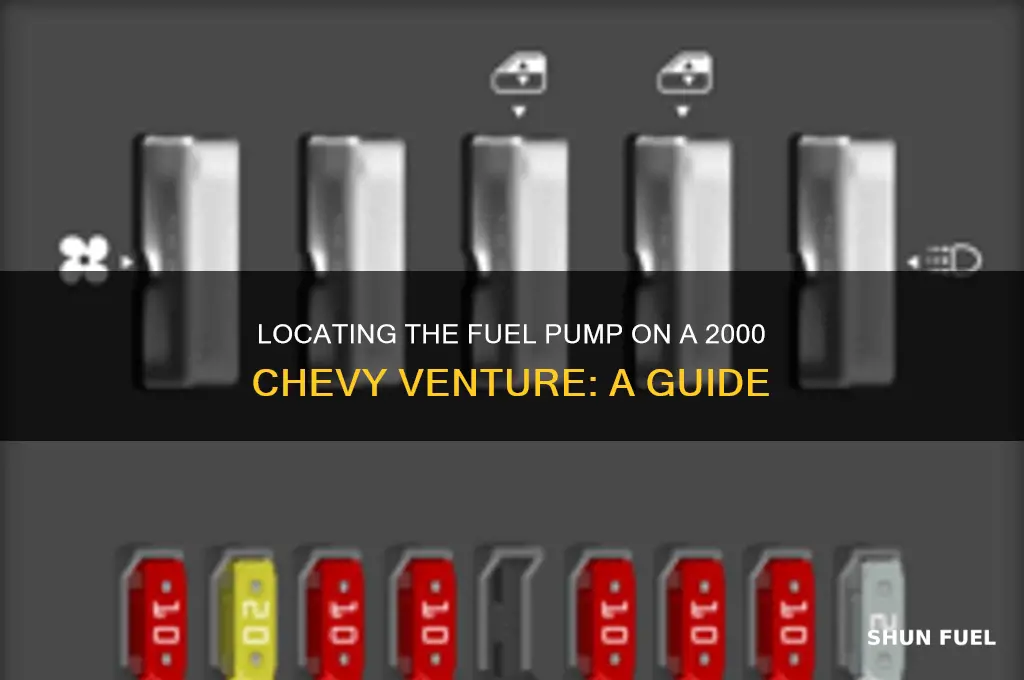 where is the fuel pump on a 2000 chevy venture