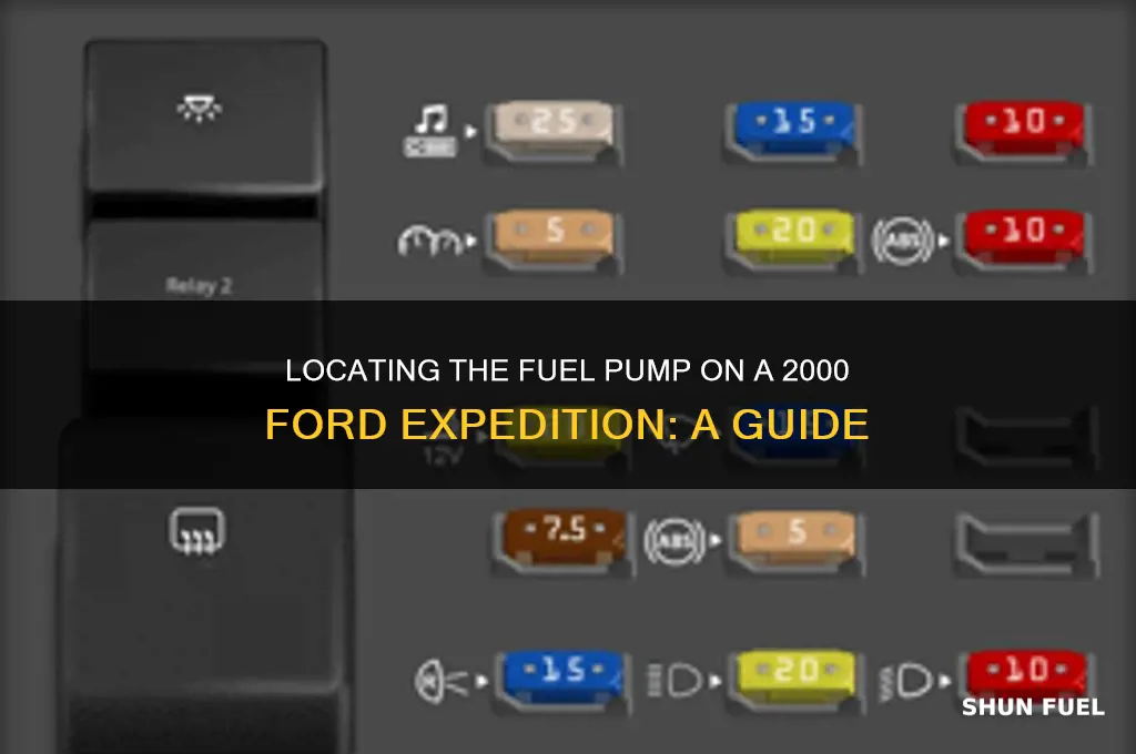 where is the fuel pump on a 2000 ford expedition
