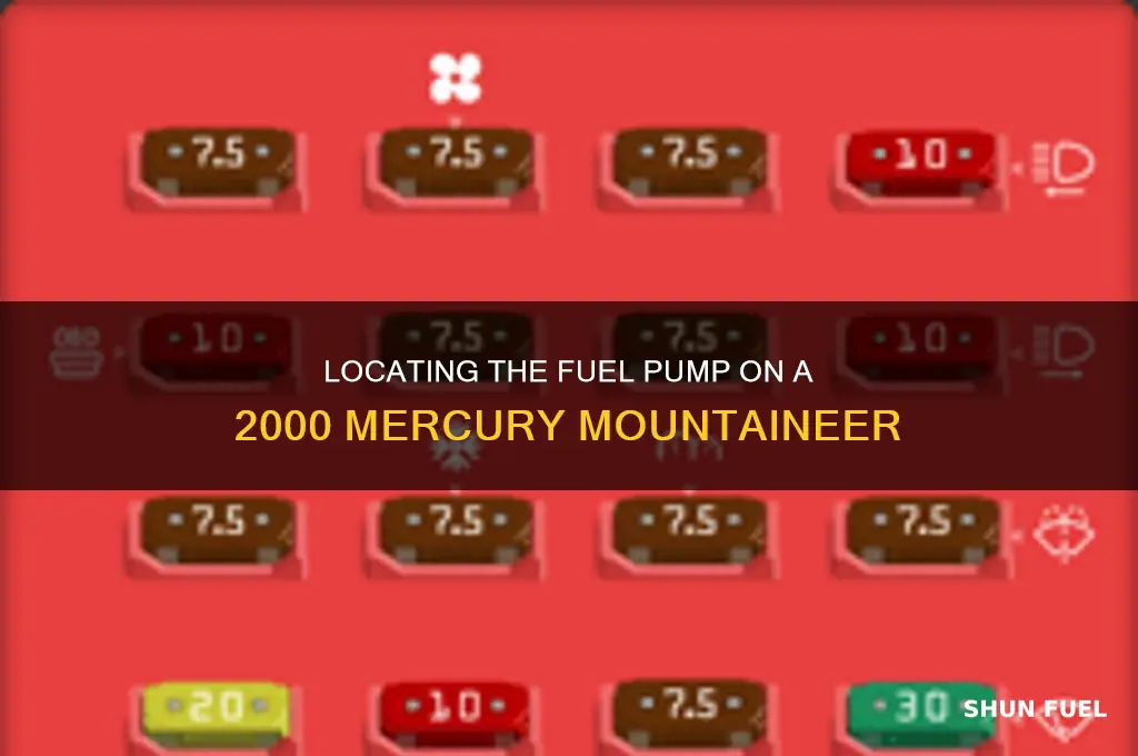 where is the fuel pump on a 2000 mercury mountaineer