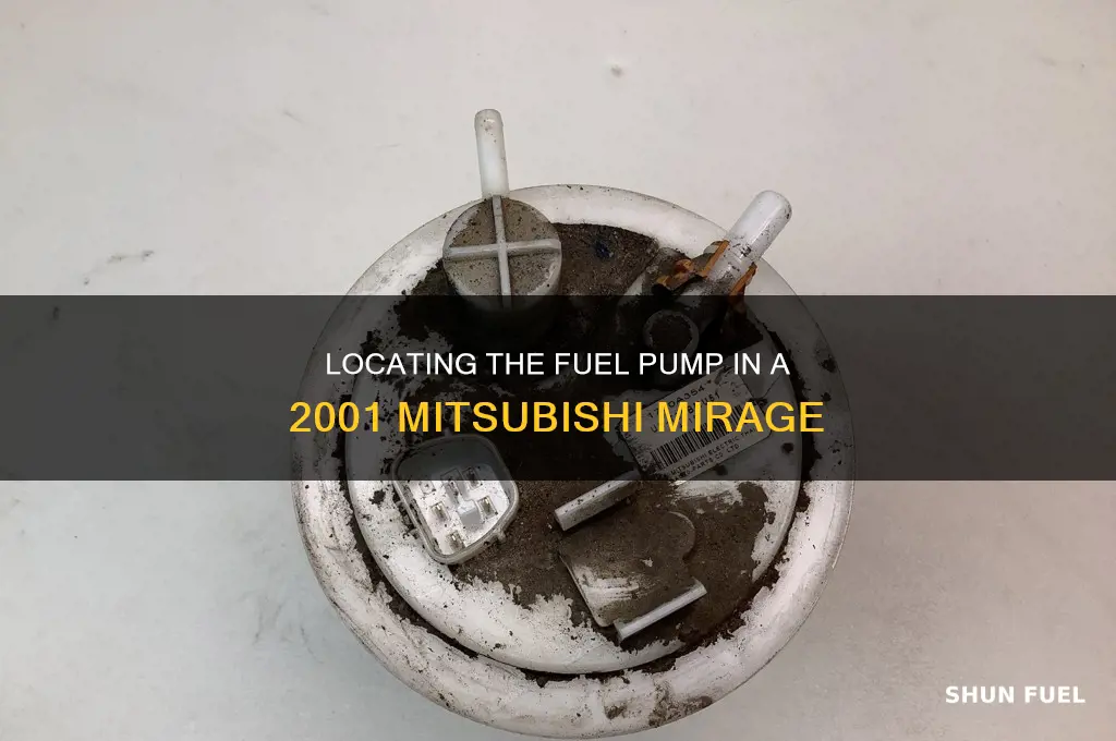 where is the fuel pump on a 2001 mitsubishi mirage