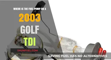 Locating the Fuel Pump in a 2003 Golf TDI: A Guide