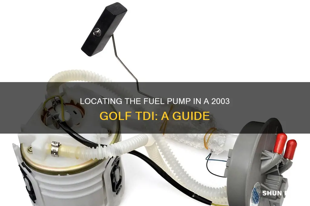 where is the fuel pump on a 2003 golf tdi