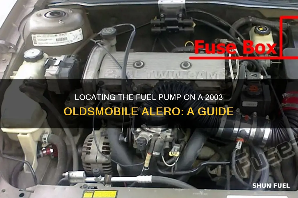 where is the fuel pump on a 2003 oldsmobile alero