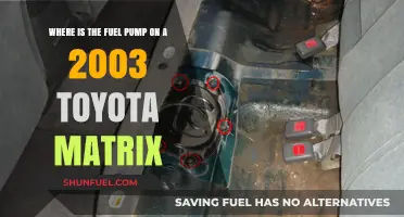 Locating the Fuel Pump in a 2003 Toyota Matrix: A Guide