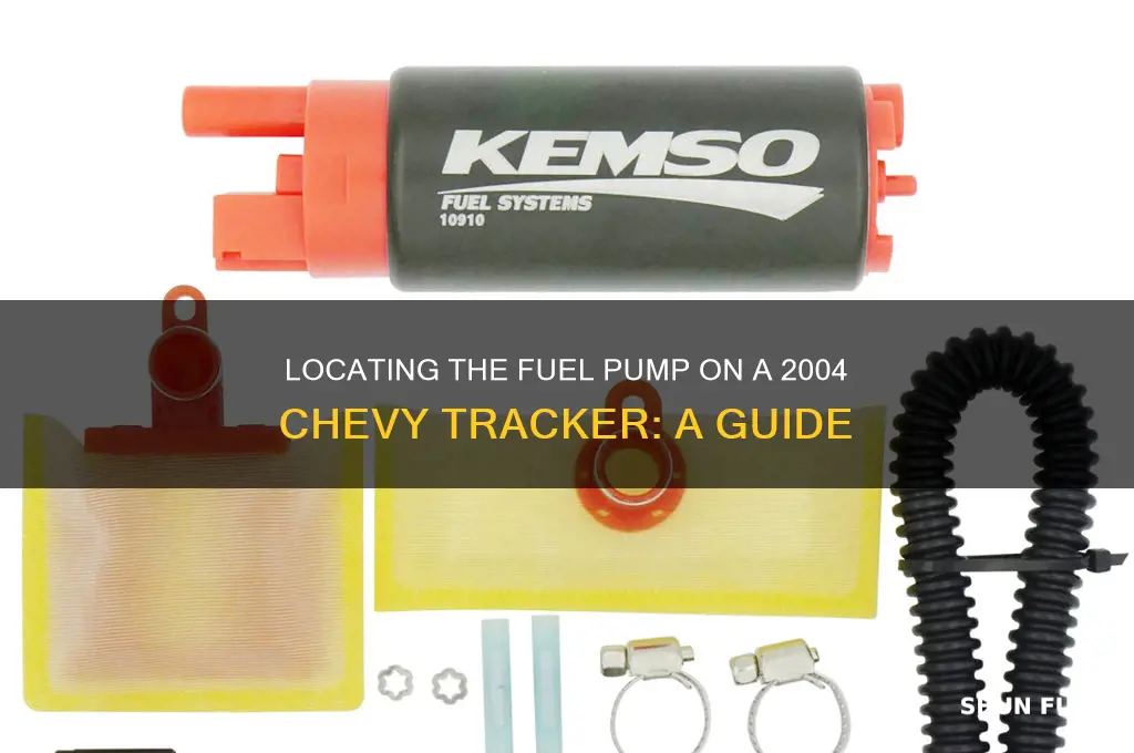 where is the fuel pump on a 2004 chevy tracker