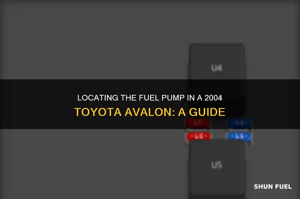 where is the fuel pump on a 2004 toyota avalon