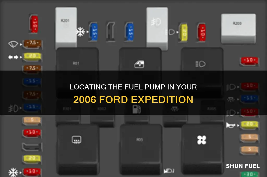 where is the fuel pump on a 2006 expedition
