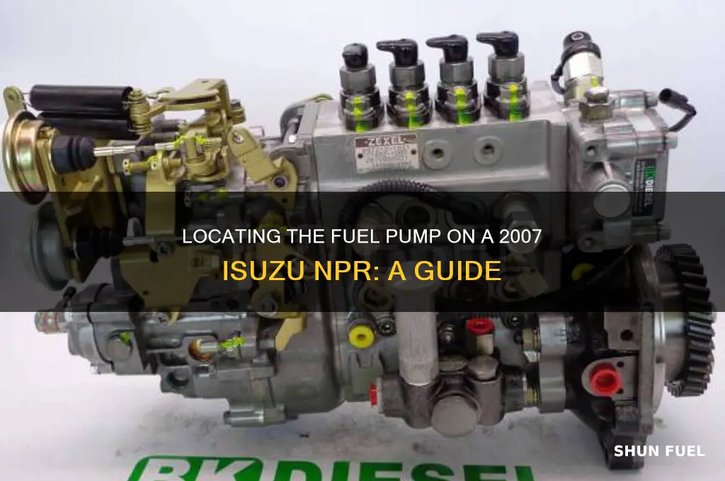 where is the fuel pump on a 2007 isuzu npr
