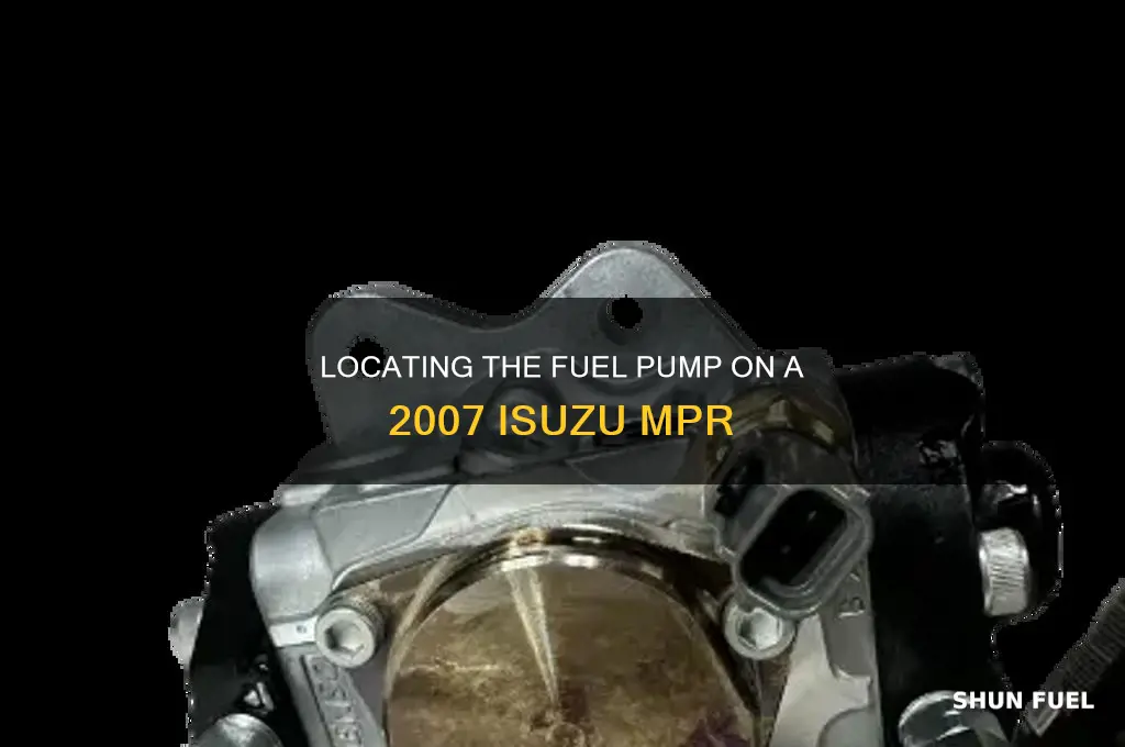 where is the fuel pump on a 2007 izuzu mpr