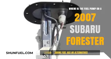 Locating the Fuel Pump in a 2007 Subaru Forester: A Guide