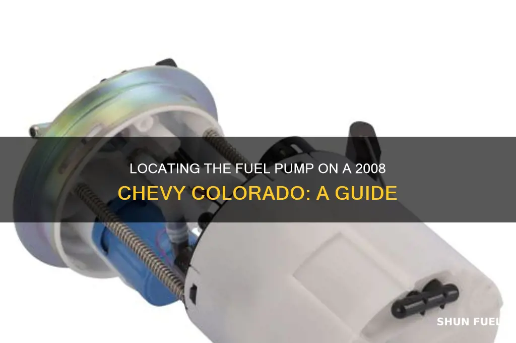 where is the fuel pump on a 2008 chevy colorado
