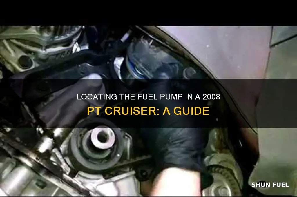 where is the fuel pump on a 2008 pt cruiser
