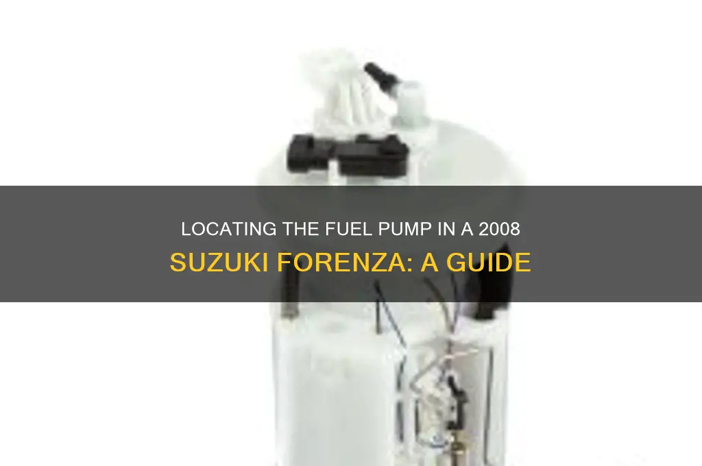 where is the fuel pump on a 2008 suzuki forenza