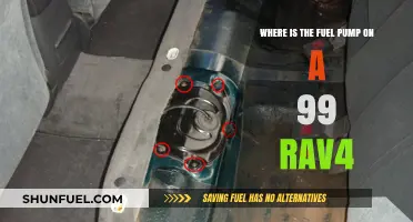 Locating the Fuel Pump on a 1999 Toyota RAV4