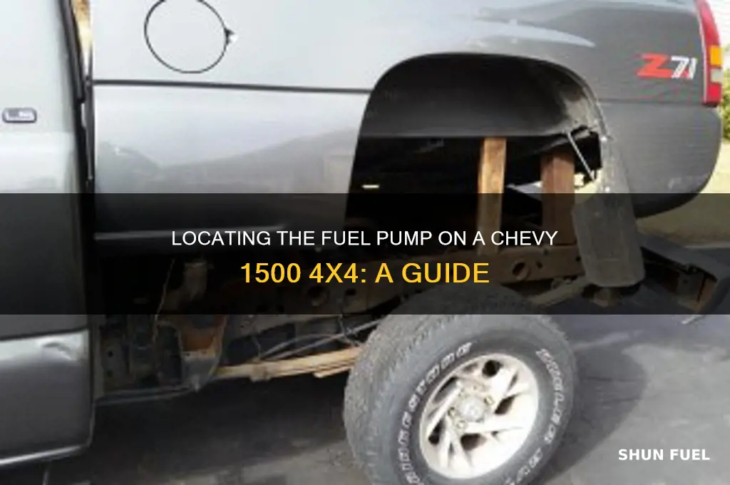 where is the fuel pump on a chevy 1500 4x4