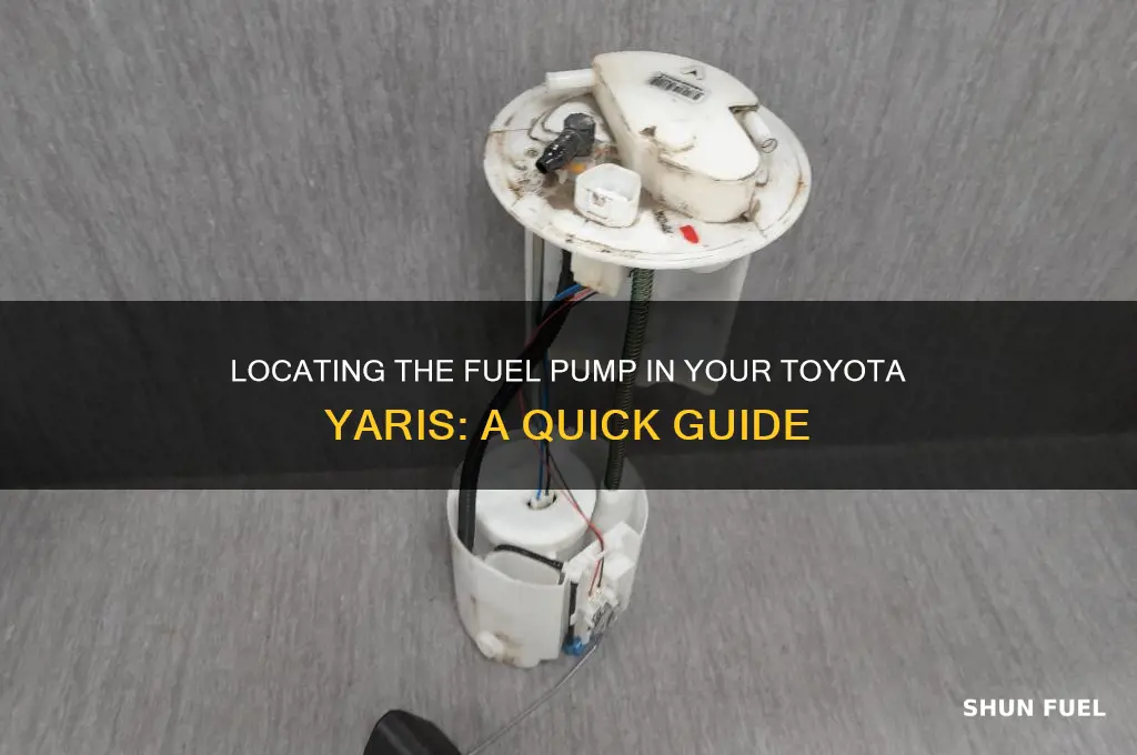 where is the fuel pump on a toyota yaris