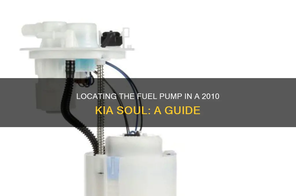 where is the fuel pump on a2010 kia soul