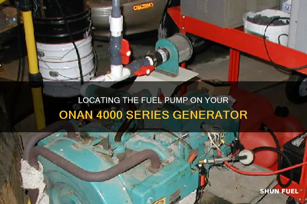 where is the fuel pump on an onan 4000series generator