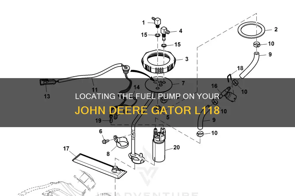 where is the fuel pump on l118 john deere gator