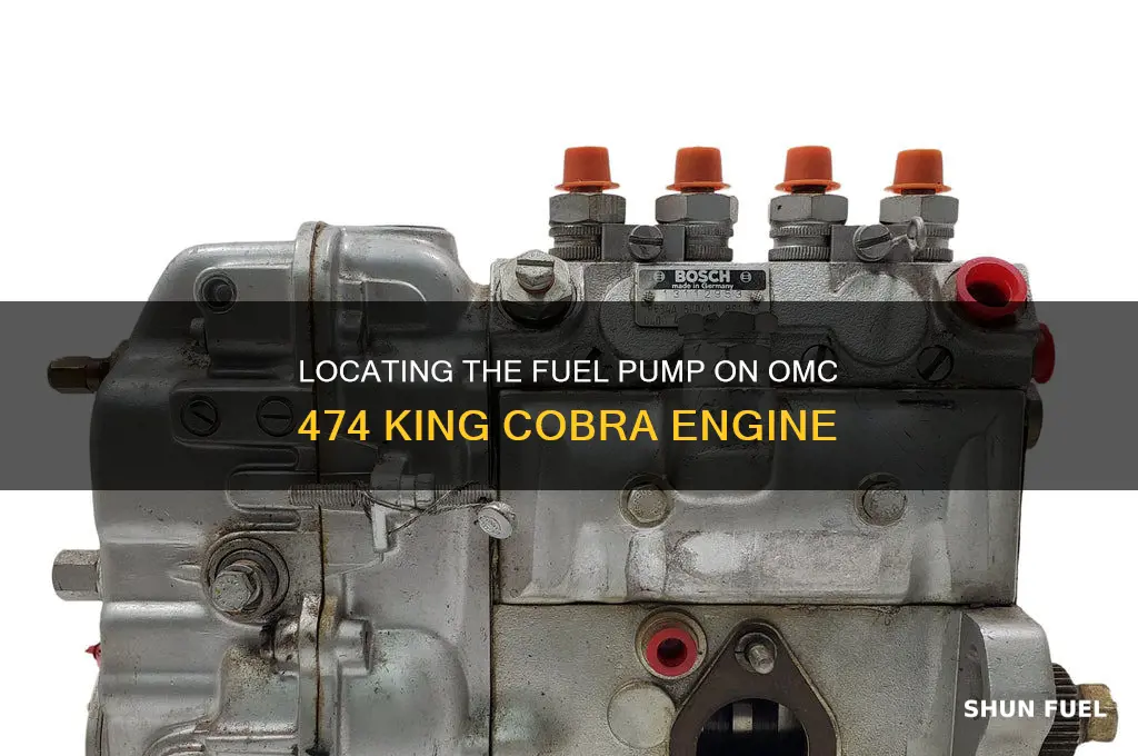 where is the fuel pump on omc 474 king cobra