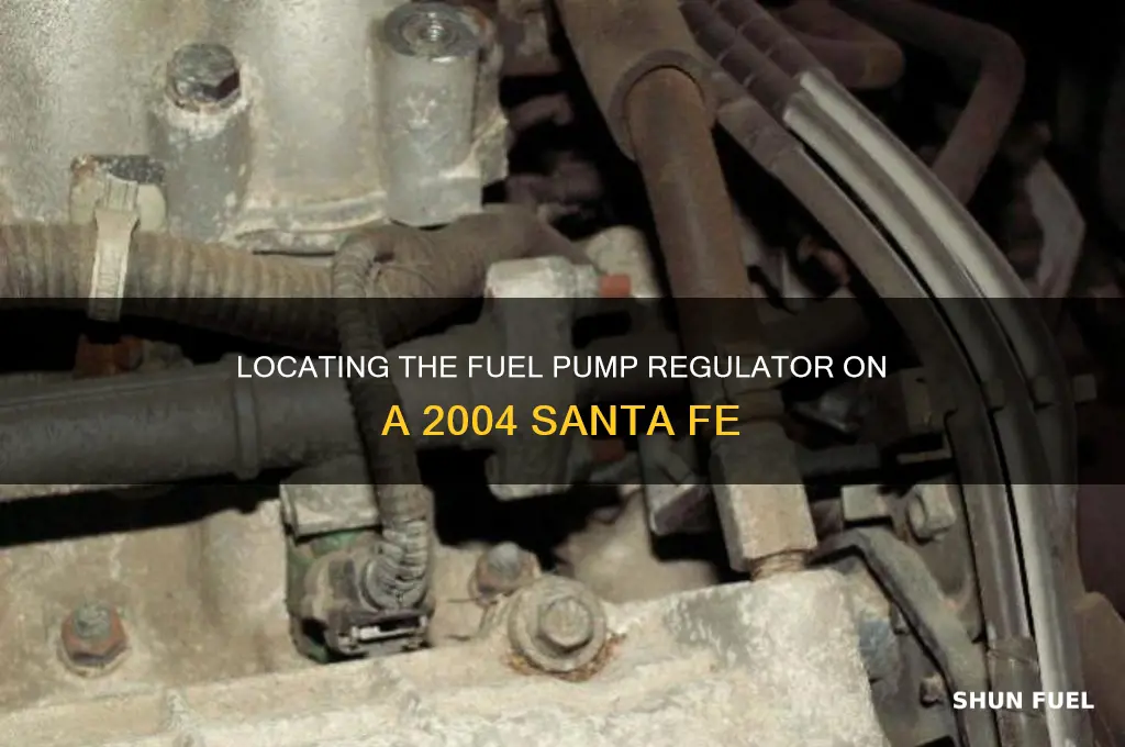 where is the fuel pump regulator on 04 santa fe