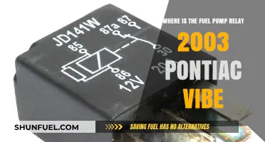 Locating the Fuel Pump Relay in a 2003 Pontiac Vibe