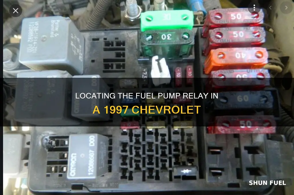 where is the fuel pump relay 97 chevrolet