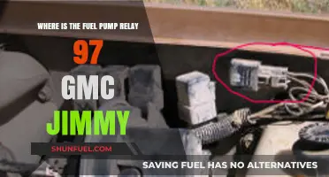 Locate the Fuel Pump Relay in a 1997 GMC Jimmy