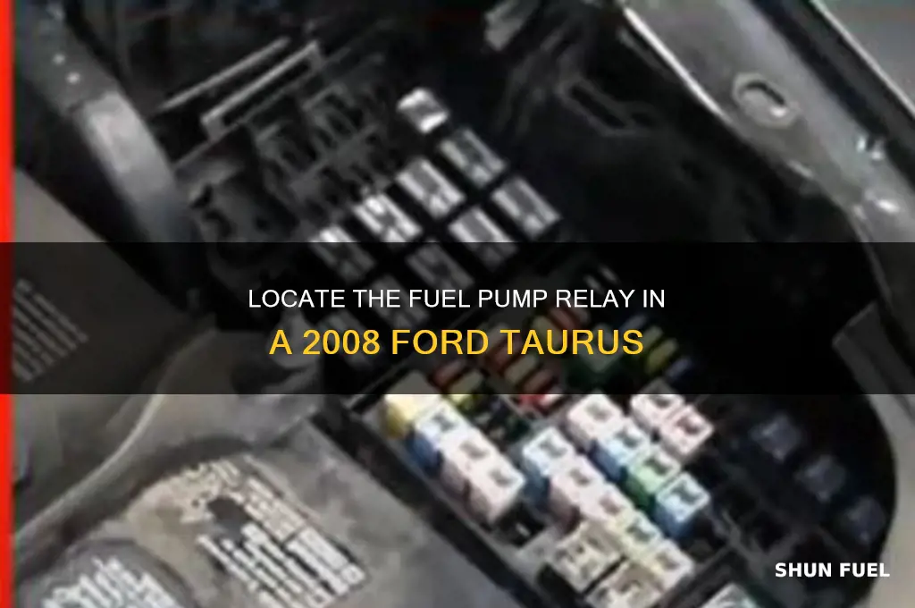 where is the fuel pump relay at on2008 taurus