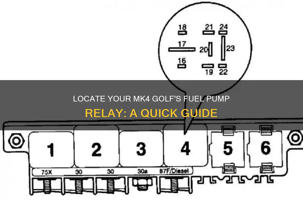 where is the fuel pump relay mk4 golf