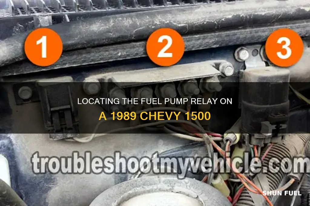 where is the fuel pump relay on 1989 chevy 1500