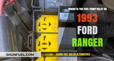 Locate the Fuel Pump Relay on a 1993 Ford Ranger