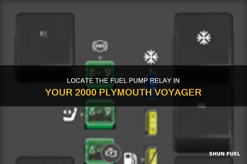 where is the fuel pump relay on 2000 plymouth voyager