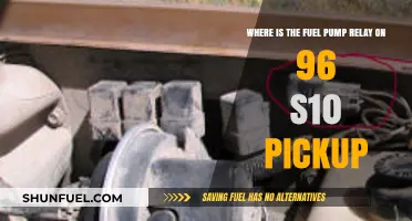 Locate the Fuel Pump Relay on a 1996 S10 Pickup