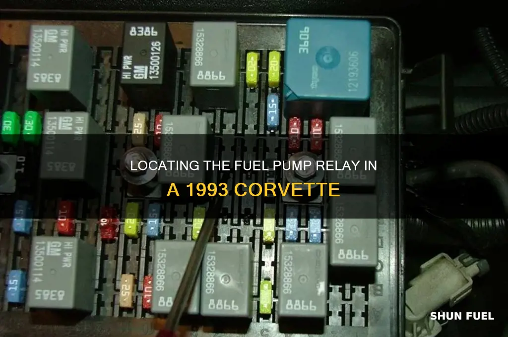where is the fuel pump relay on a 1993 corvette